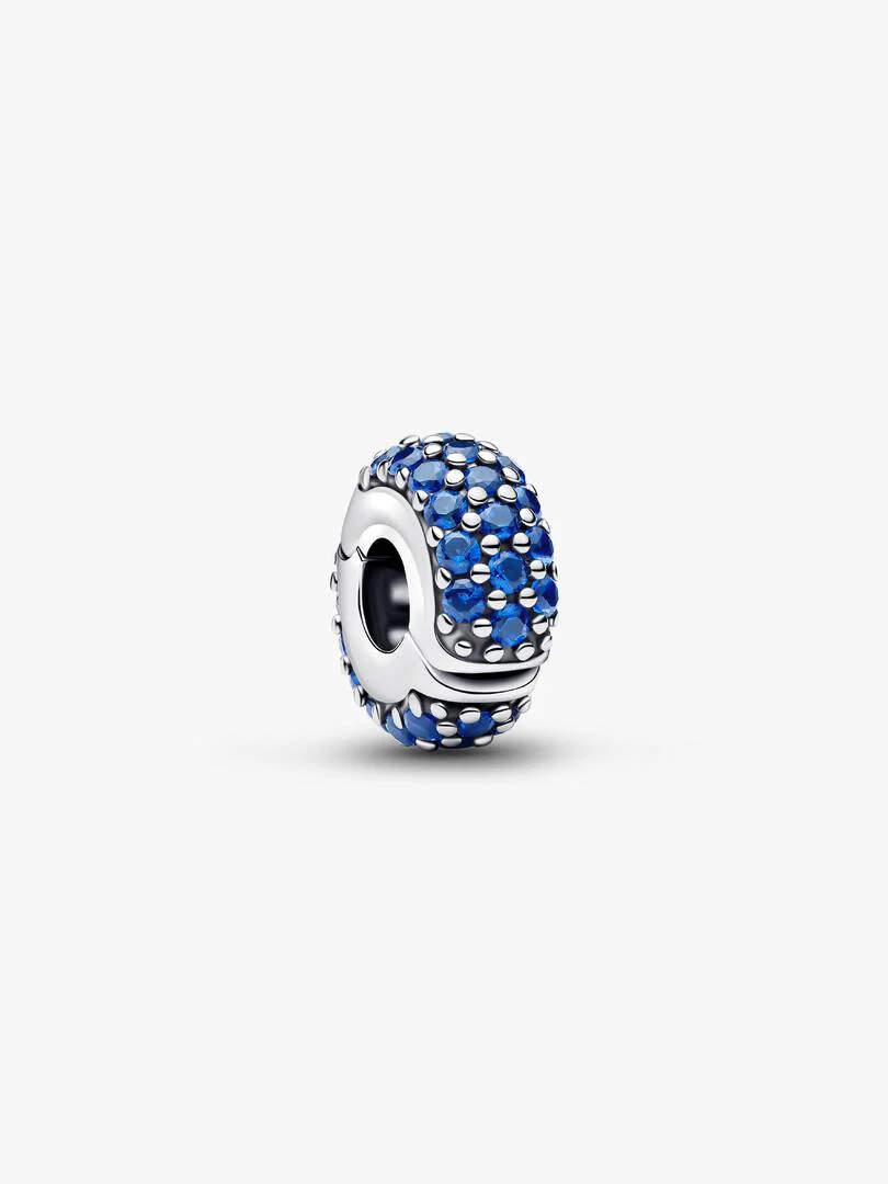 Royal Blue Stone Clip Charm Sterling silver