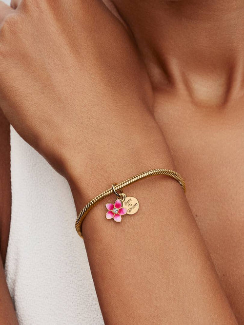 Disney Moana Flower Dangle Charm 14k gold plating
