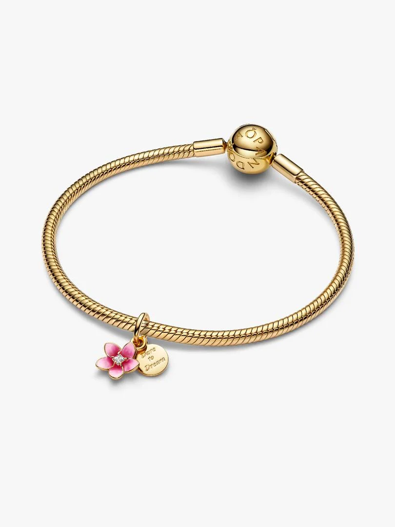 Disney Moana Flower Dangle Charm 14k gold plating