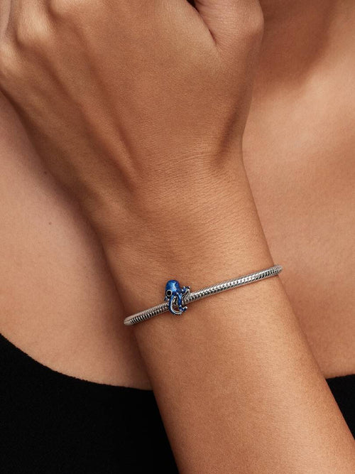 Blue Octopus Charm Sterling silver