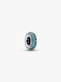 Ice Blue Stone Spacer Charm Sterling silver