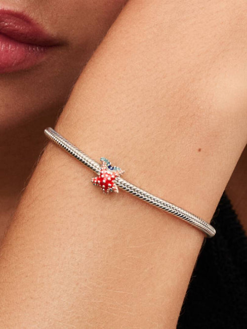 Colourful Starfish Mini Charm Sterling silver