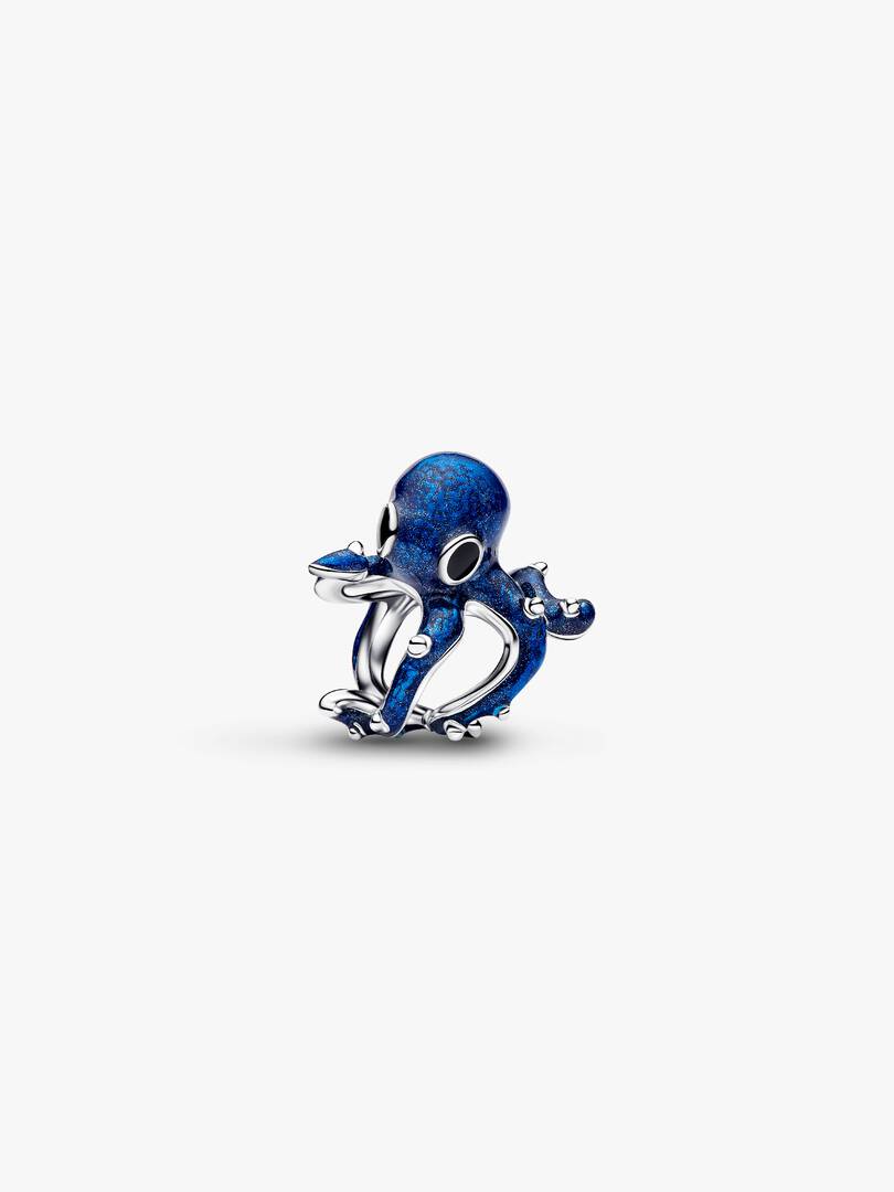 Blue Octopus Charm Sterling silver